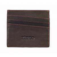 Zippo Leather Credit Card Holder - Mocha